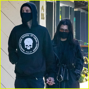 Kourtney Kardashian & Travis Barker Hold Hands While Out to Lunch in Malibu
