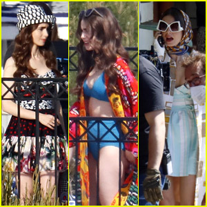 Lily Collins Spotted in Three Outfits for 'Emily in Paris' Season 2's First Day of Filming!