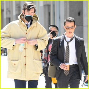 Nicholas Braun & Jeremy Strong Take a Break From Filming 'Succession' Season Three in NYC