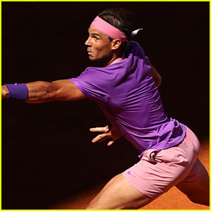 Rafael Nadal Breaks Out Those Tight Pink Shorts Again While Competing in Madrid!