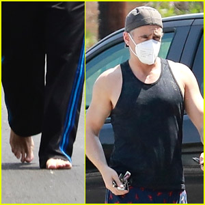 Colin Farrell Goes Barefoot For A Coffee Run!
