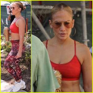 Jennifer Lopez Shows Some Skin After a Workout in Miami
