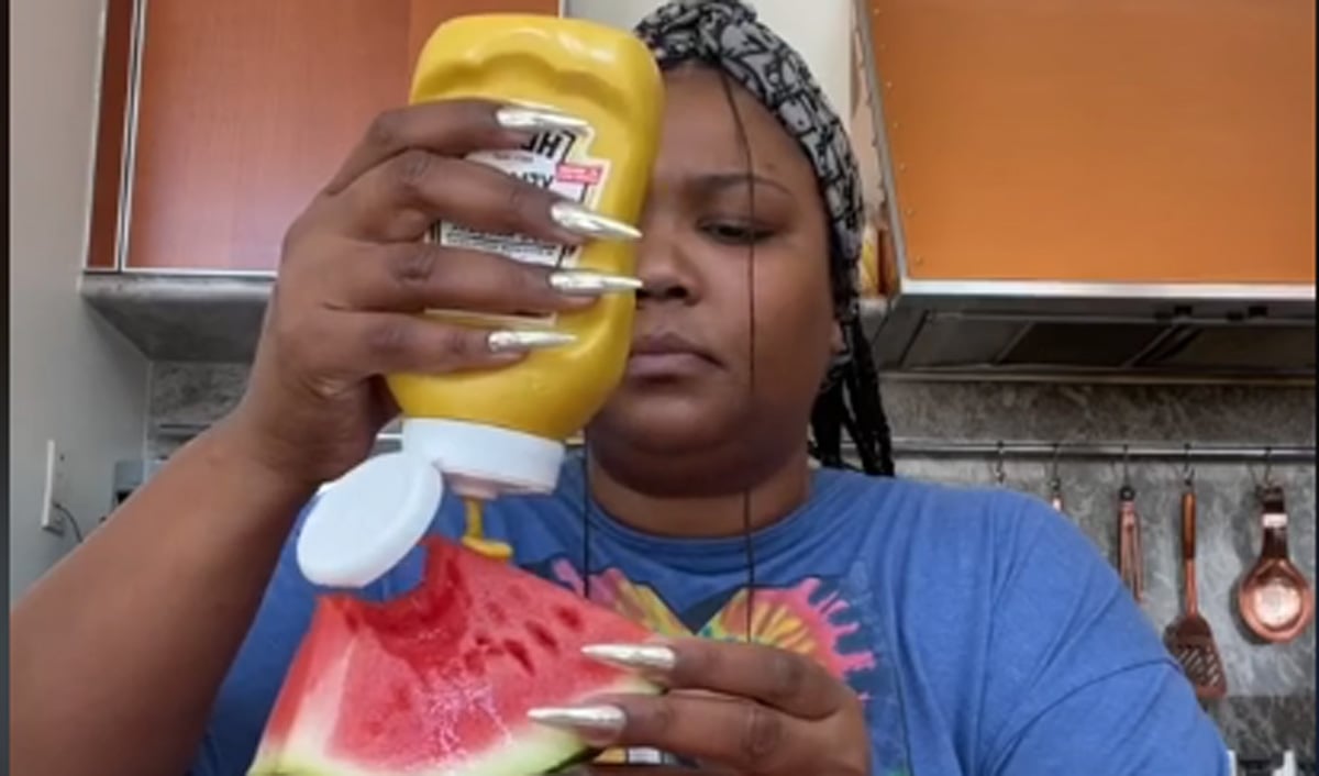 Lizzo Tries the Watermelon & Mustard Challenge on TikTok See Her