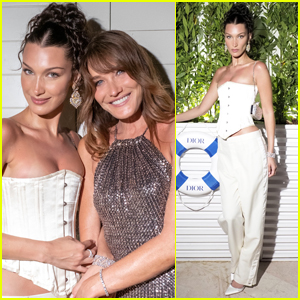 Bella Hadid Hangs Out with Carla Bruni at Dior Dinner in Cannes