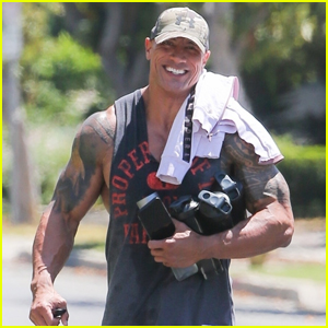 Dwayne Johnson is All Smiles While Hitting the Gym in L.A.