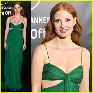 Jessica Chastain is Gorgeous In Green Valentino For Chopard Trophy Dinner in Cannes
