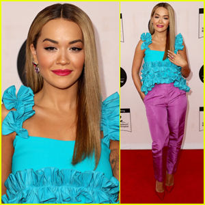 Rita Ora Wears Colorful Outfit While Hosting L.A. Art Show Opening Night Gala 2021