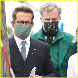 Ryan Reynolds & Will Ferrell Mask Up on Set of Their Movie Musical 'Spirited'