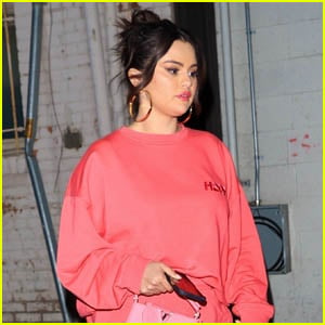 Selena Gomez Steps Out in a Monochromatic Pink Look After Dinner in Beverly Hills