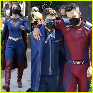 Melissa Benoist & Chris Wood Wear Their Full Costumes For Final Days Of 'Supergirl' Filming