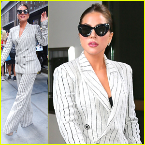 Lady Gaga Keeps It Classy in Pinstripes While Heading to Rehearsals in NYC