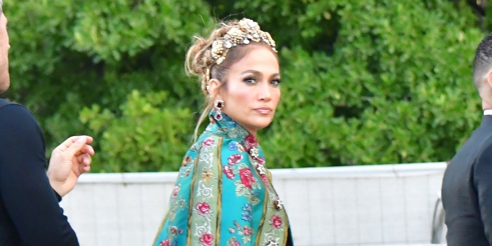 Jennifer Lopez Stuns In Gorgeous Floral Look On Her Way To Dolce 