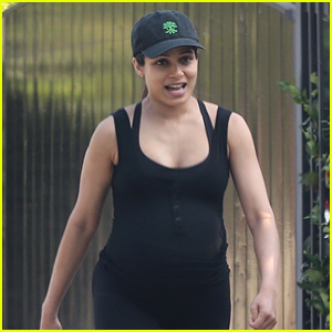 Pregnant Freida Pinto Spotted on a Walk with a Friend