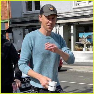 Tom Hiddleston Takes His Dog For a Walk in London!