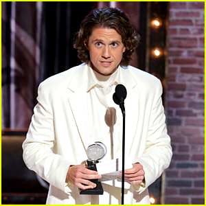 Aaron Tveit Officially Wins Tony Award After Being Sole Nominee, Tears Up During Touching Speech