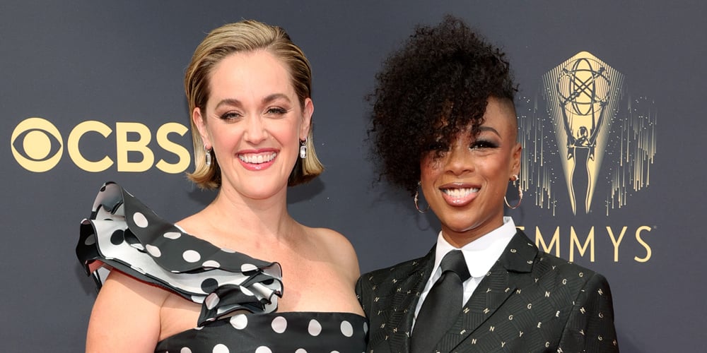Nominee Samira Wiley & Wife Lauren Morelli Pose on the Emmys 2021 Red