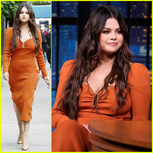 Selena Gomez Stops by Serendipity3 Before Taping Her Appearance on 'Late Night With Seth Meyers'