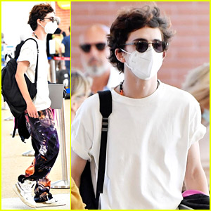 Timothee Chalamet Makes Casual Arrival in Venice Ahead of 'Dune' Premiere