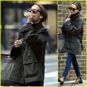Emilia Clarke Does a Wellness Shot During a Day of Shopping in East London