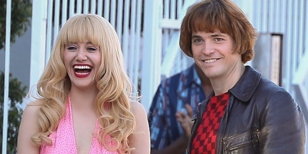 Emmy Rossum Busts Out Laughing While Filming ‘Angelyne’ Scenes in LA