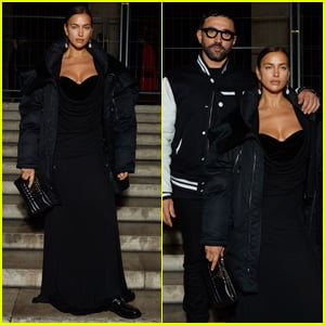 Irina Shayk Strikes a Pose with Designer Riccardo Tisci at Burberry's Closing Party for Anne Imhoff