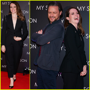 Claire Foy & James McAvoy Strike a Pose at the 'My Son' Premiere in Paris!