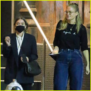 Mary-Kate Olsen Makes Rare Appearance Grabbing Dinner with a Friend