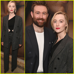 Saoirse Ronan Suits Up for the Press Performance of 'Tragedy of Macbeth'