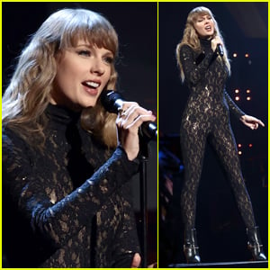 Taylor Swift Sports Lace Jumpsuit While Honoring Carole King at Rock & Roll Hall Of Fame Induction!