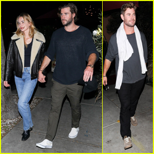 Liam Hemsworth & Girlfriend Gabriella Brooks Join His Brother Chris Hemsworth for Dinner