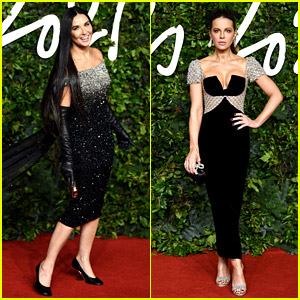 Demi Moore & Kate Beckinsale Match in Black & Silver Looks at The Fashion Awards 2021