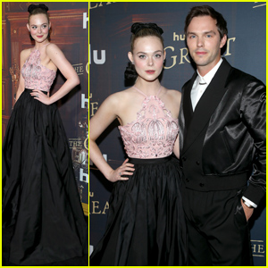 Elle Fanning & Nicholas Hoult Step Out for the Premiere of 'The Great' Season 2