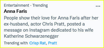 Anna Faris is trending on Twitter