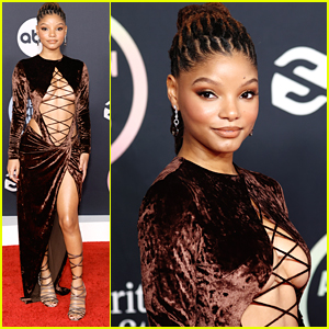 Halle Bailey Rocks Extreme Cutout Dress For American Music Awards 2021