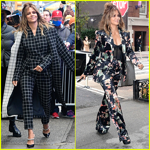 Halle Berry Makes a Fashion Statement in Black & White Checkered Suit & Jacket