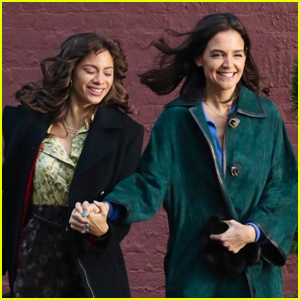 Katie Holmes & Co-Star Julia Mayorga Hold Hands While Filming Upcoming Movie 'Rare Objects'