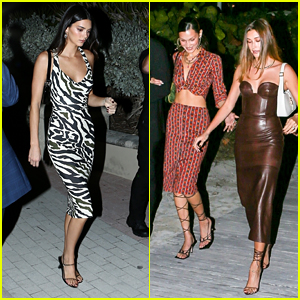 Kendall Jenner, Hailey Bieber & Bella Hadid Step Out For a Wedding Party in Miami