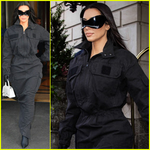 Kim Kardashian Wears Futuristic Sunglasses For a Day Out in NYC