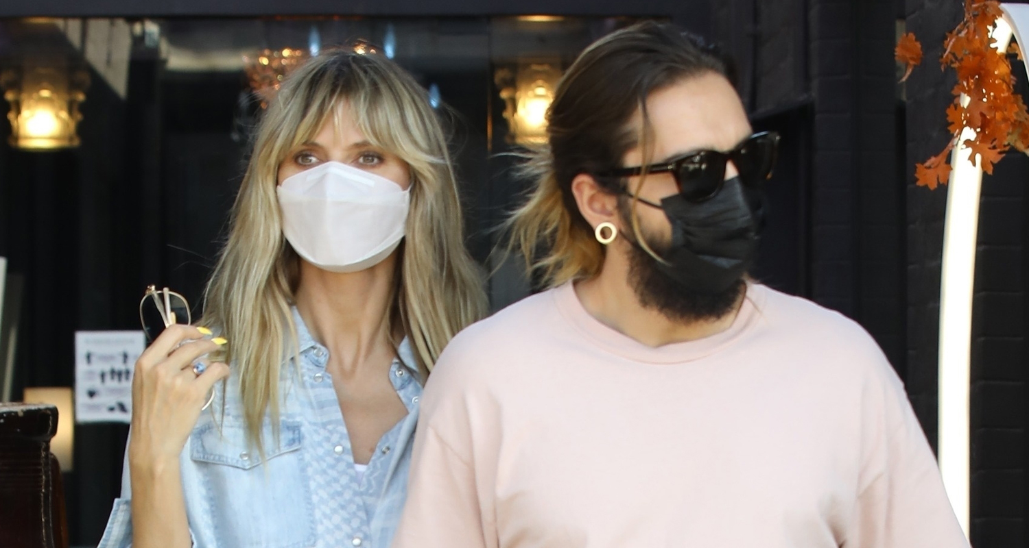 Heidi Klum & Husband Tom Kaulitz Hold Hands While Out Furniture