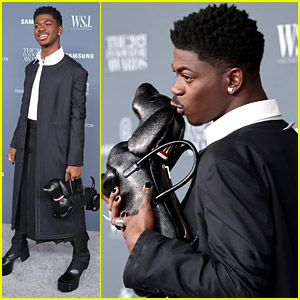 Lil Nas X Carries A Dog Purse To WSJ. Magazine's Innovator Awards in NYC