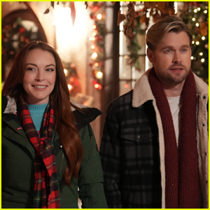 Lindsay Lohan & Chord Overstreet Star in Netflix Holiday Rom-Com - See the First Photo!