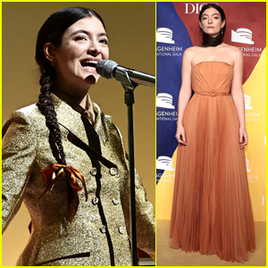 Lorde Dazzles in Gold Suit While Performing at Guggenheim International Gala 2021