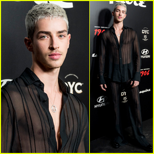 'Elite' Actor Manu Rios Wears Sheer Outfit to Hombres Esquire Awards 2021 in Madrid