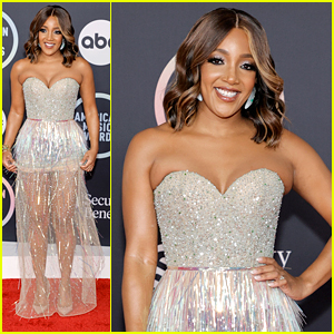 Mickey Guyton Dazzles In A Sparkly Dress at American Music Awards 2021