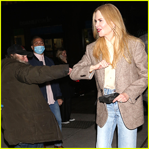 Nicole Kidman Bumps Elbows With Fan After 'Being The Ricardos' Screening