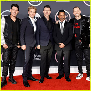 New Kids on The Block Hit The Red Carpet Ahead of Their Performance at AMAs 2021