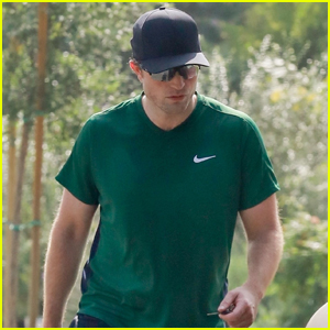 Robert Pattinson Kicks Off His Morning with Tennis Lesson in Los Feliz