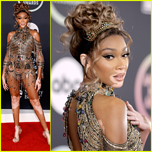 Model Winnie Harlow Goes Almost Fully Sheer For American Music Awards 2021!