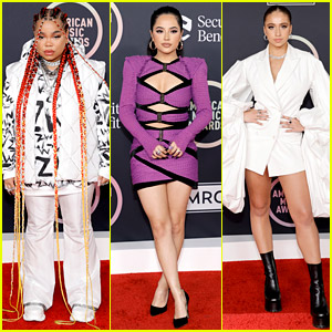 Zoe Wees Hits AMAs 2021 Red Carpet with Fellow Music Stars Becky G & Tate McRae