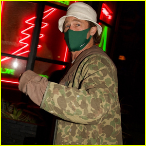 Brad Pitt Stops by Judd Apatow's Birthday Party in Los Angeles!